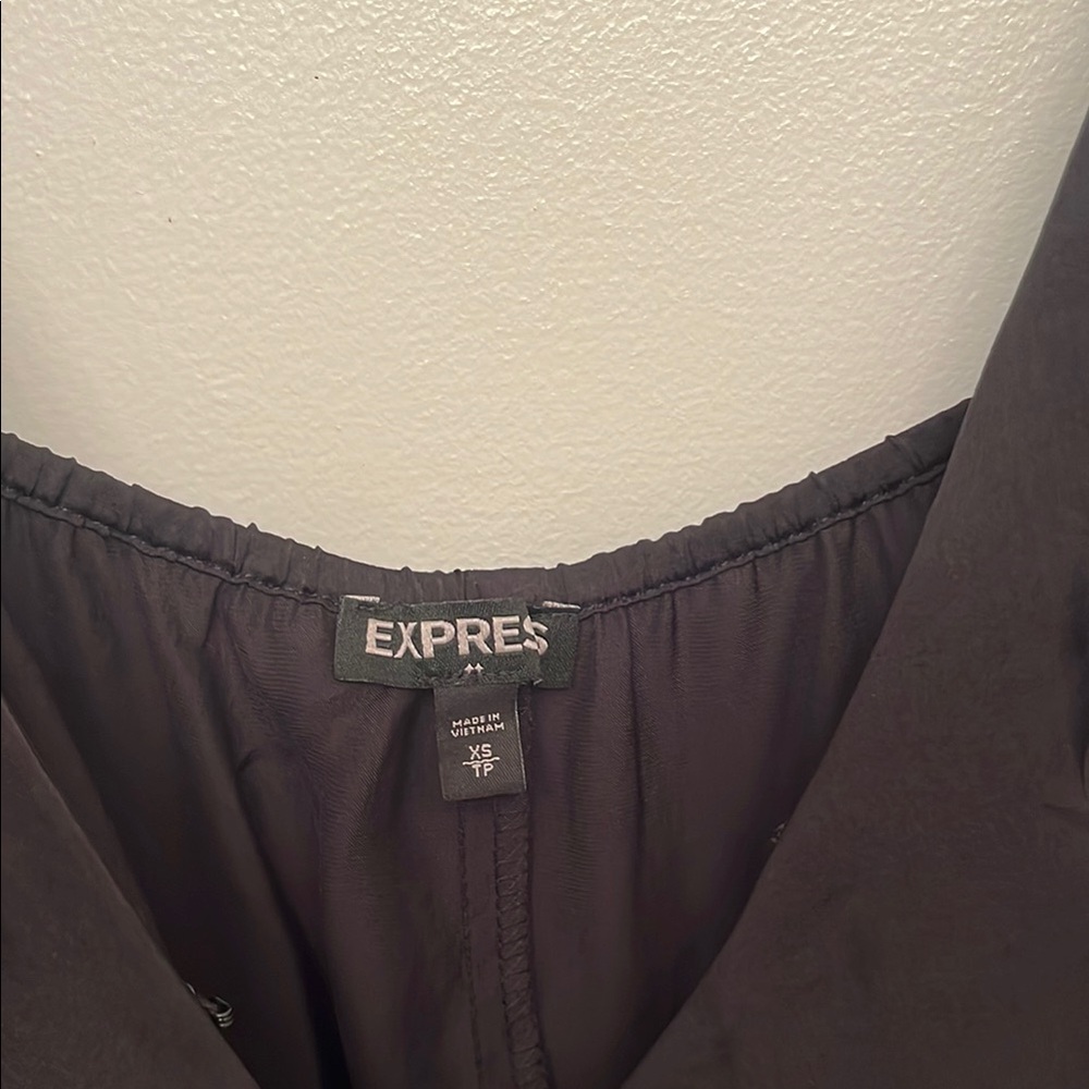 Express Black Ruffle mini Dress - Picture 3 of 6